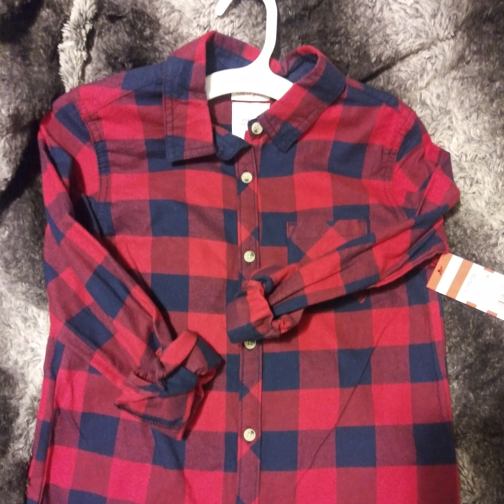 Girls plaid top